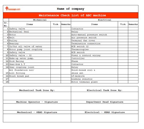 cnc machine electrical maintenance checklist|milling machine preventive maintenance checklist.